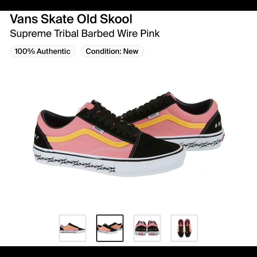 Supreme Vans size 7.5